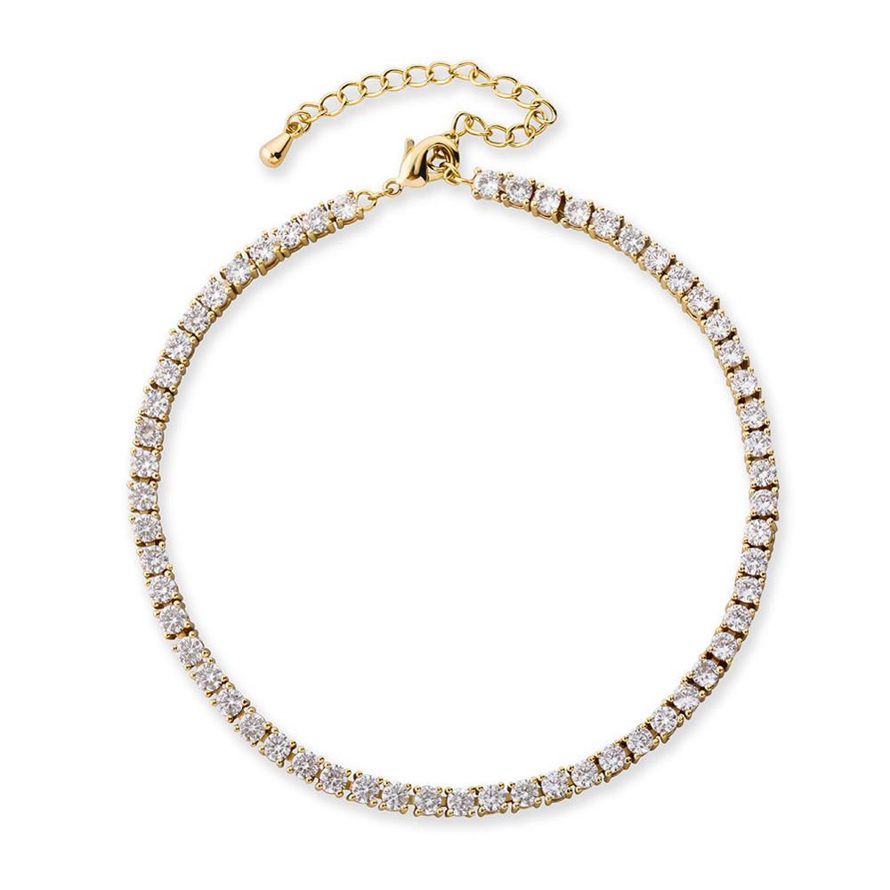 3mm Tennis Anklet 14K - ICECI