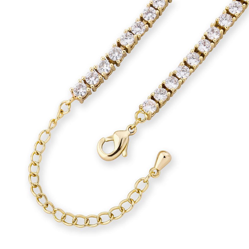 3mm Tennis Anklet 14K - ICECI