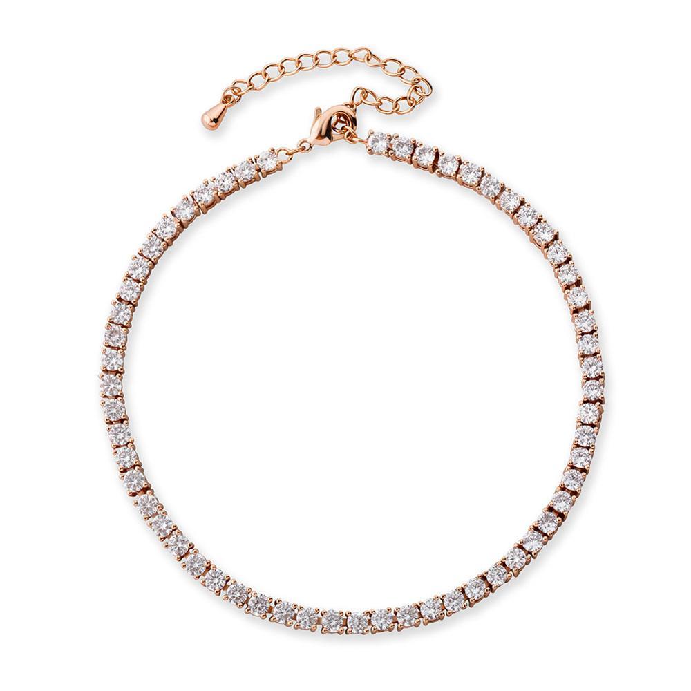 3mm Tennis Anklet 14K - ICECI