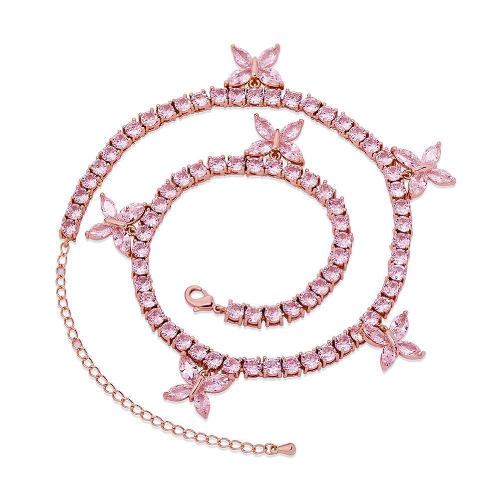 5mm Butterfly Choker Tennis Necklace 14K - ICECI