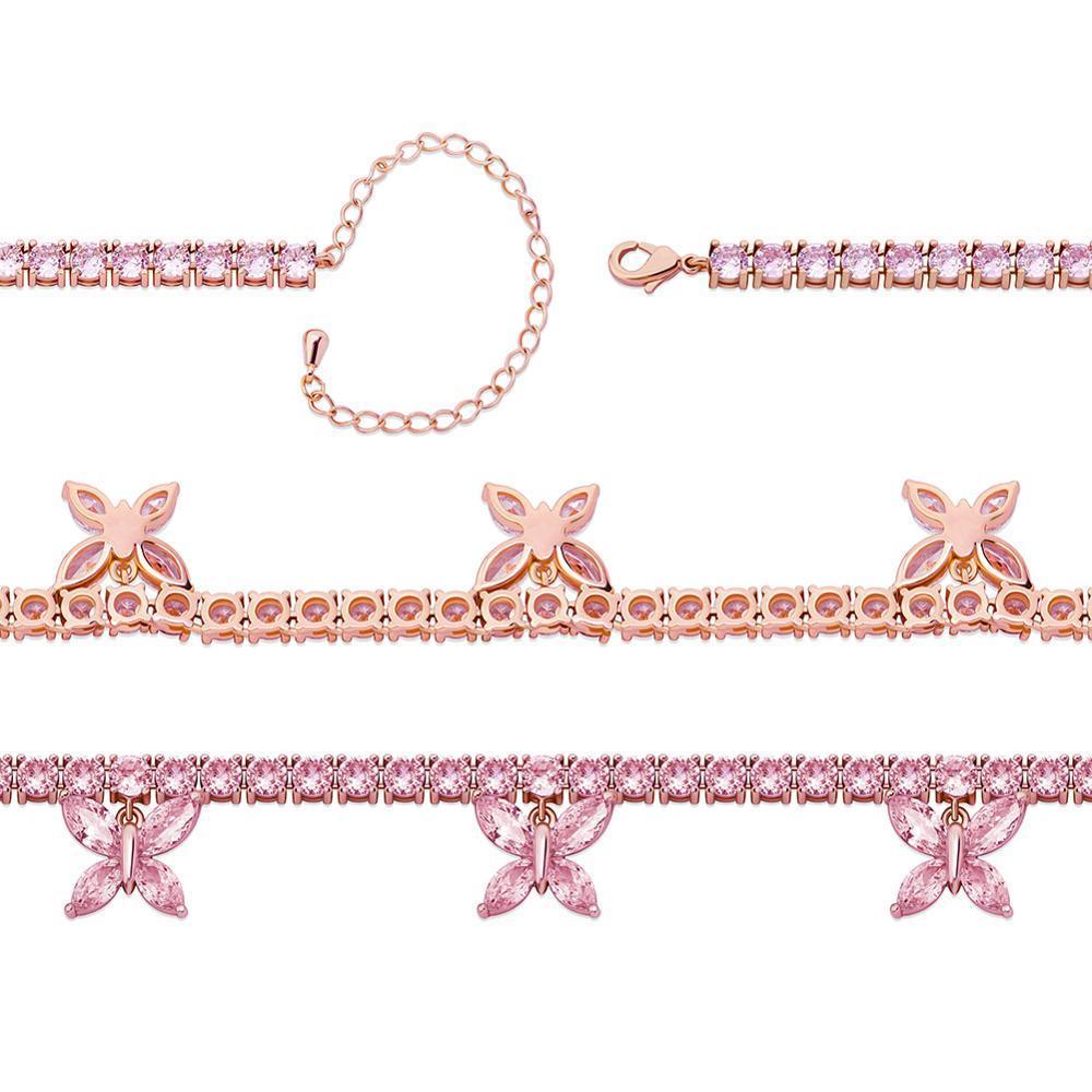 5mm Butterfly Choker Tennis Necklace 14K - ICECI