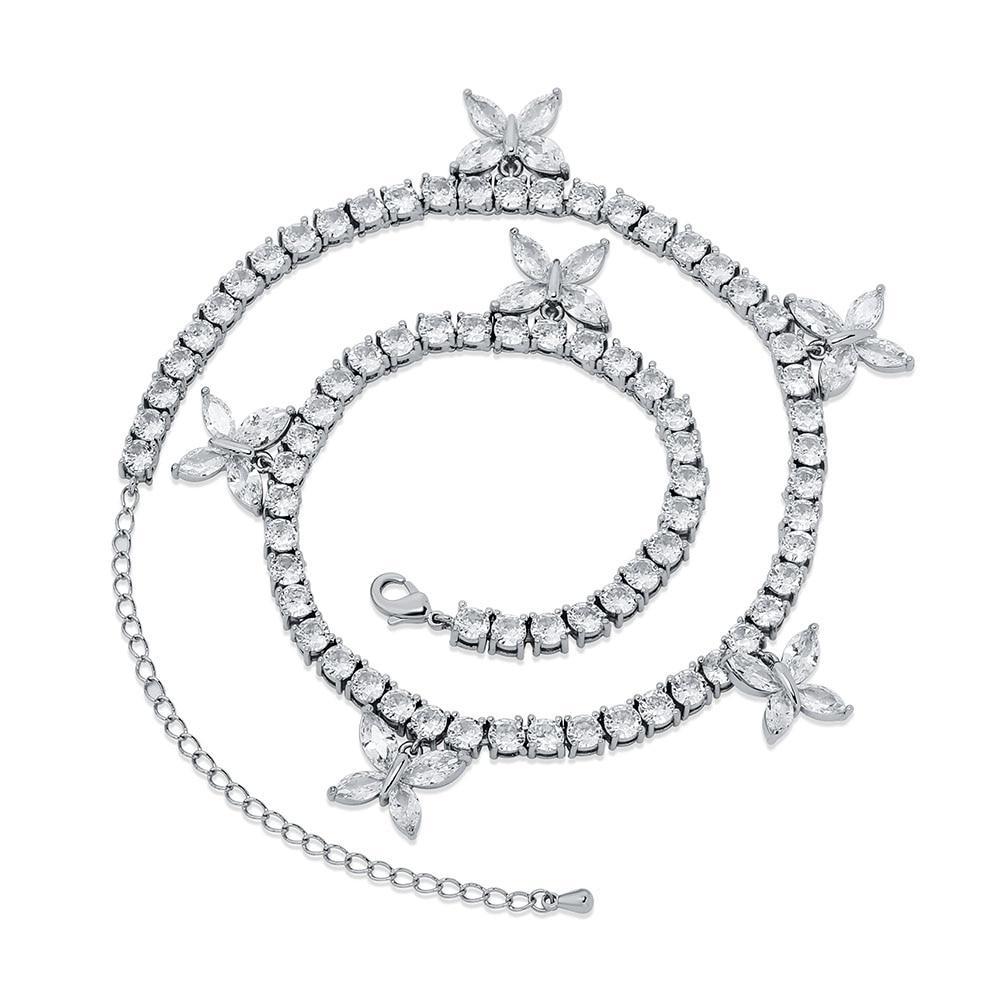 5mm Butterfly Choker Tennis Necklace 14K - ICECI