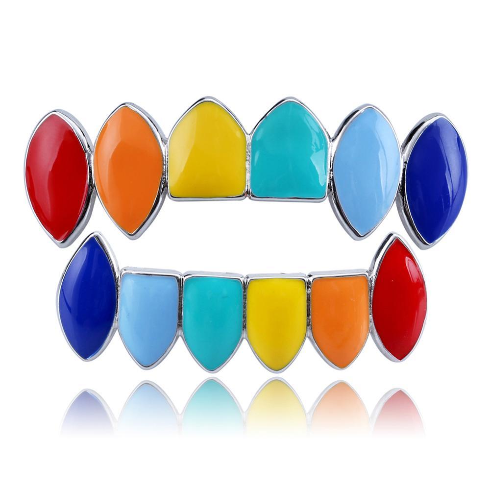 69 Rainbow Teeth Grillz 14K - ICECI