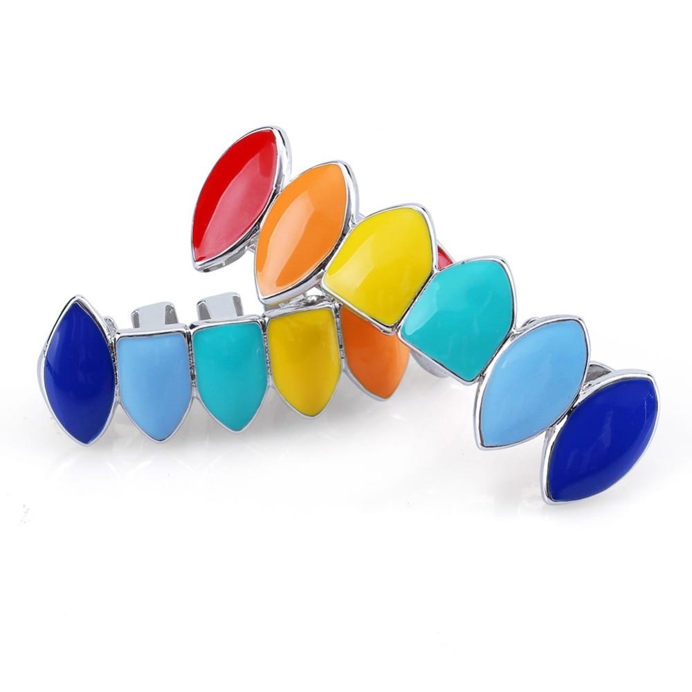 69 Rainbow Teeth Grillz 14K - ICECI
