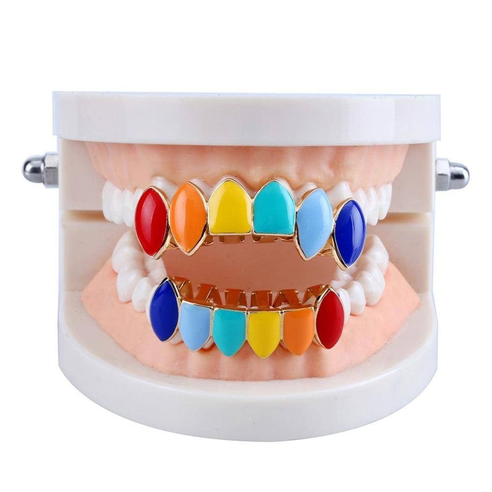 69 Rainbow Teeth Grillz 14K - ICECI