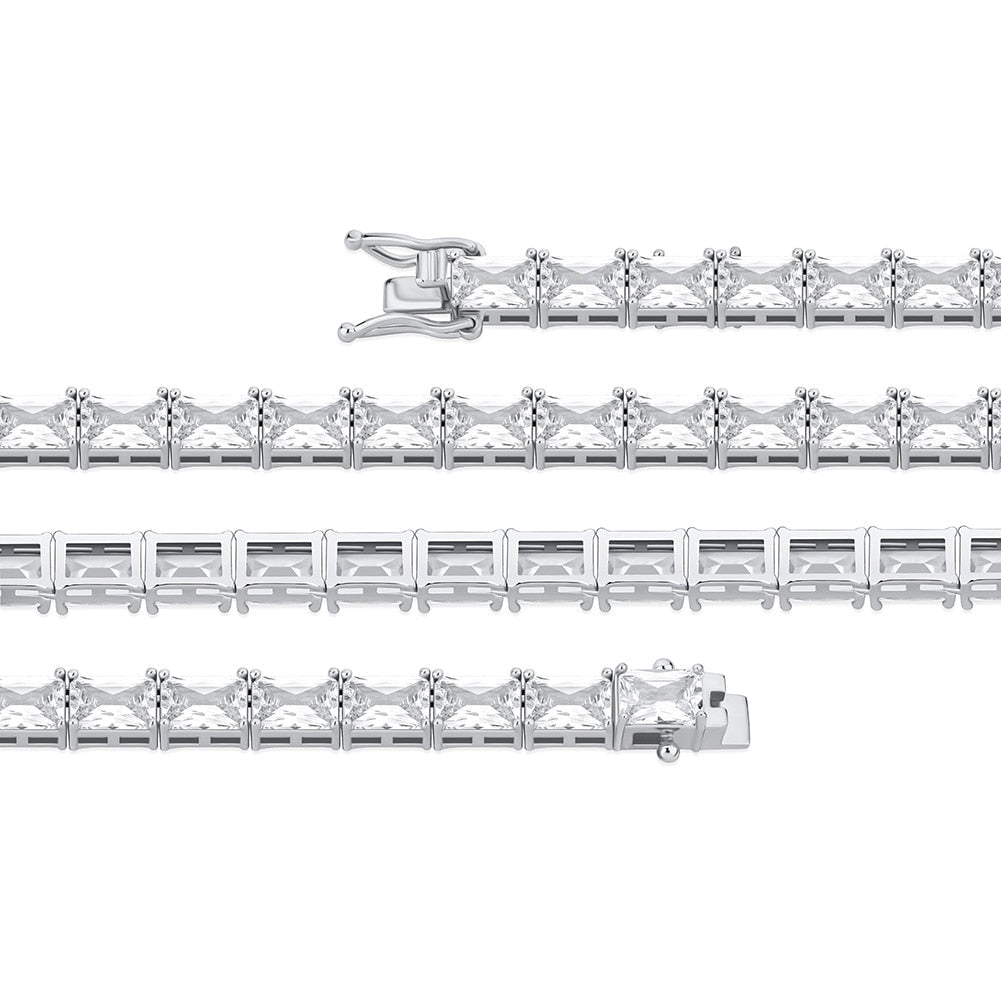 6mm Rectangular Baguette Tennis Bracelet 14K - ICECI