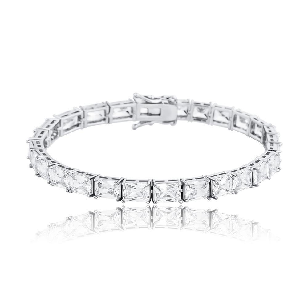 6mm Rectangular Baguette Tennis Bracelet 14K - ICECI