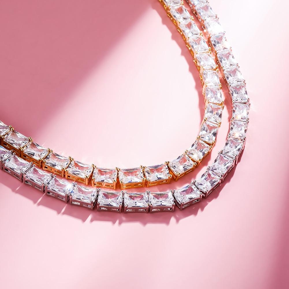 6mm Rectangular Baguette Tennis Chain 14K - ICECI