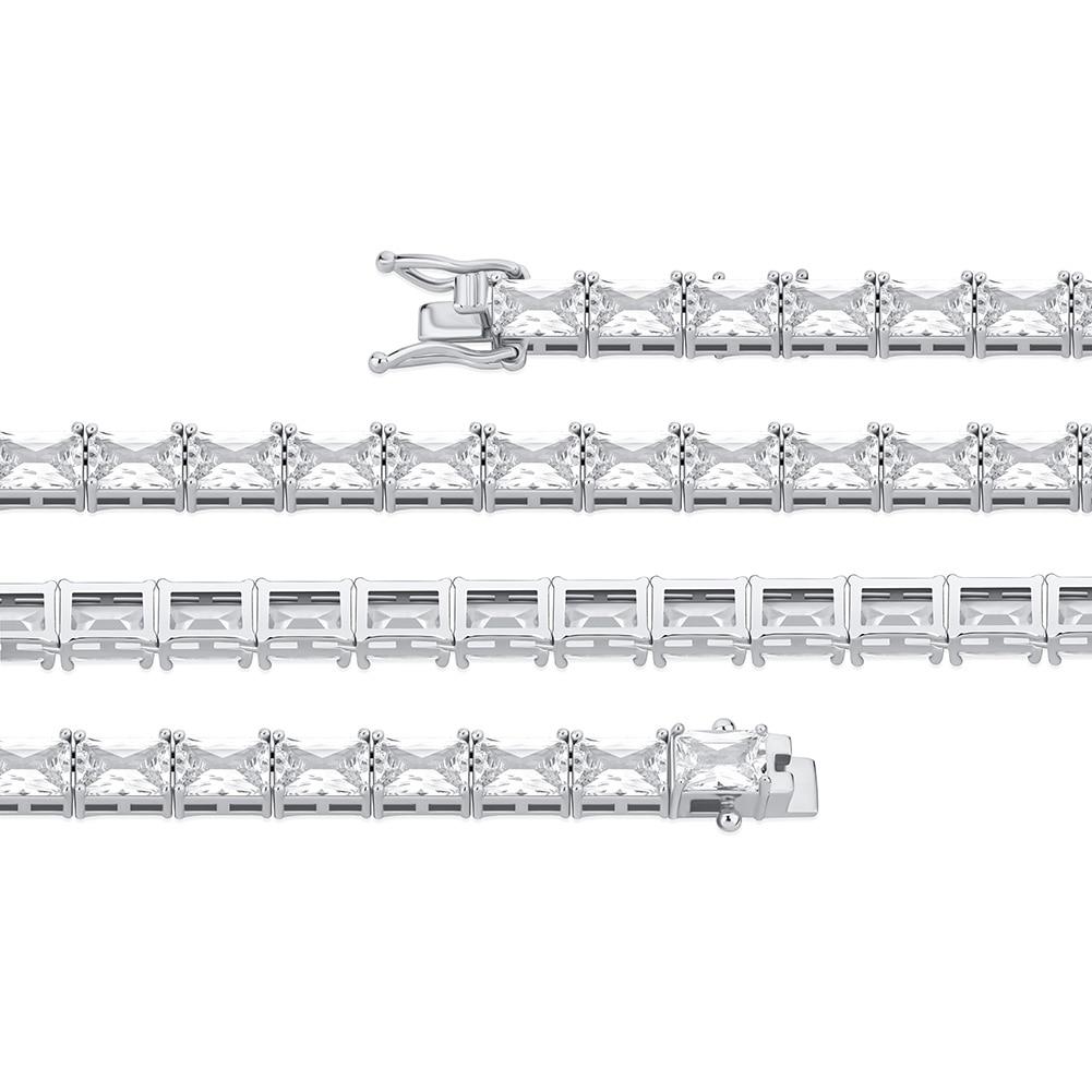 6mm Rectangular Baguette Tennis Chain 14K - ICECI