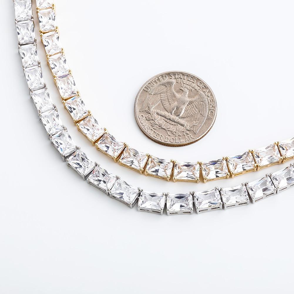 6mm Rectangular Baguette Tennis Chain 14K - ICECI