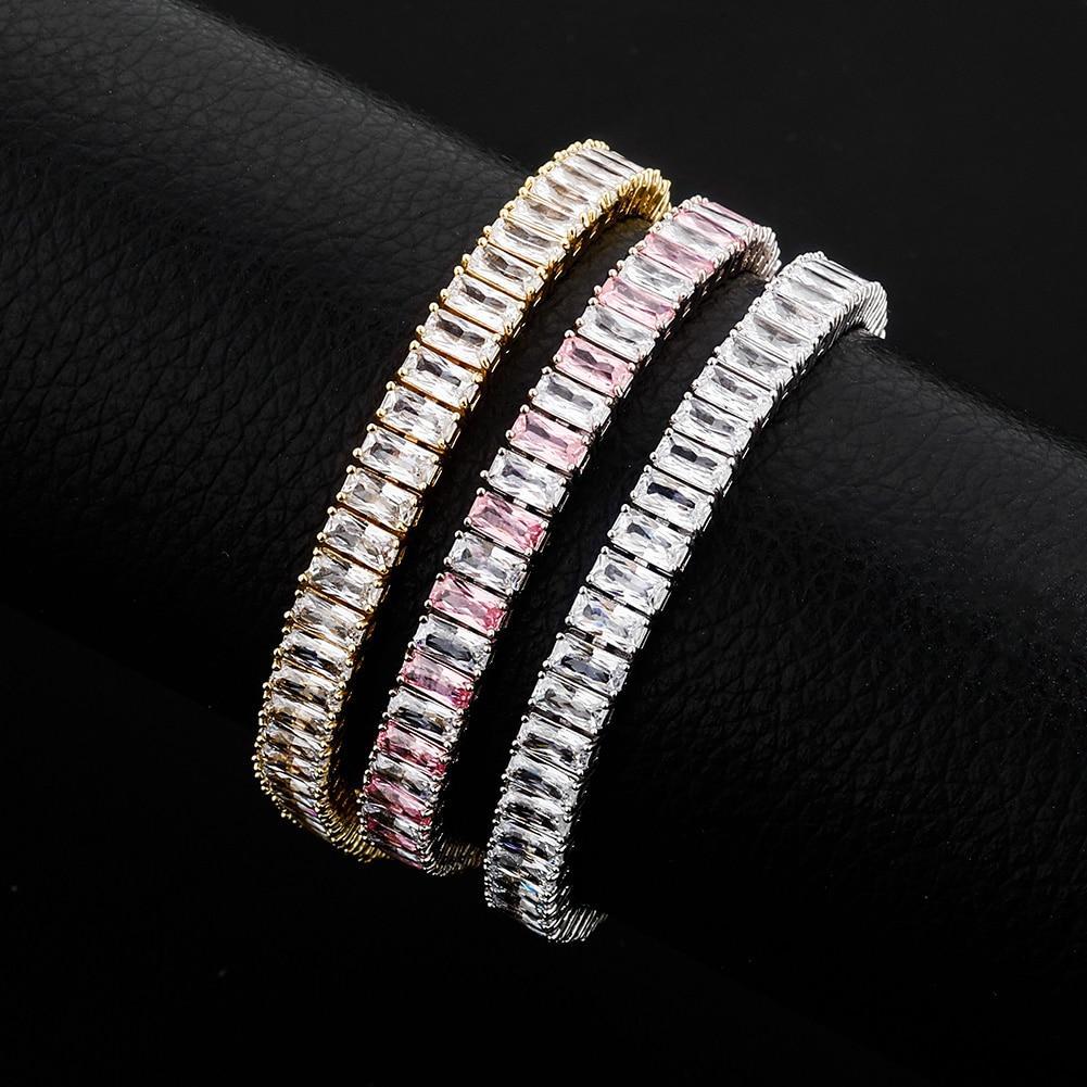 8mm Baguette Tennis Bracelet 14K - ICECI
