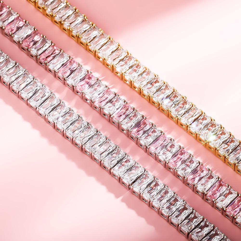 8mm Baguette Tennis Bracelet 14K - ICECI