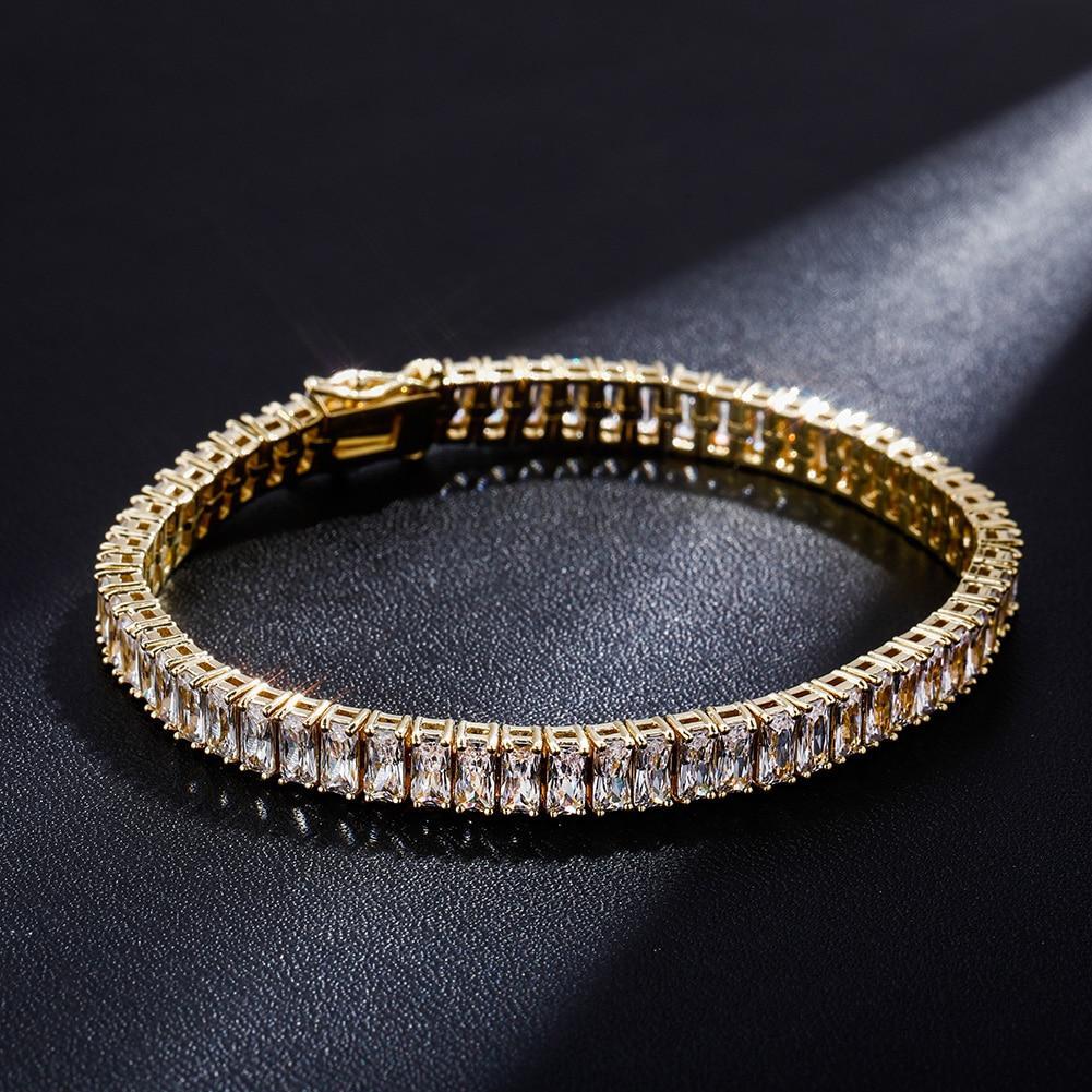 8mm Baguette Tennis Bracelet 14K - ICECI