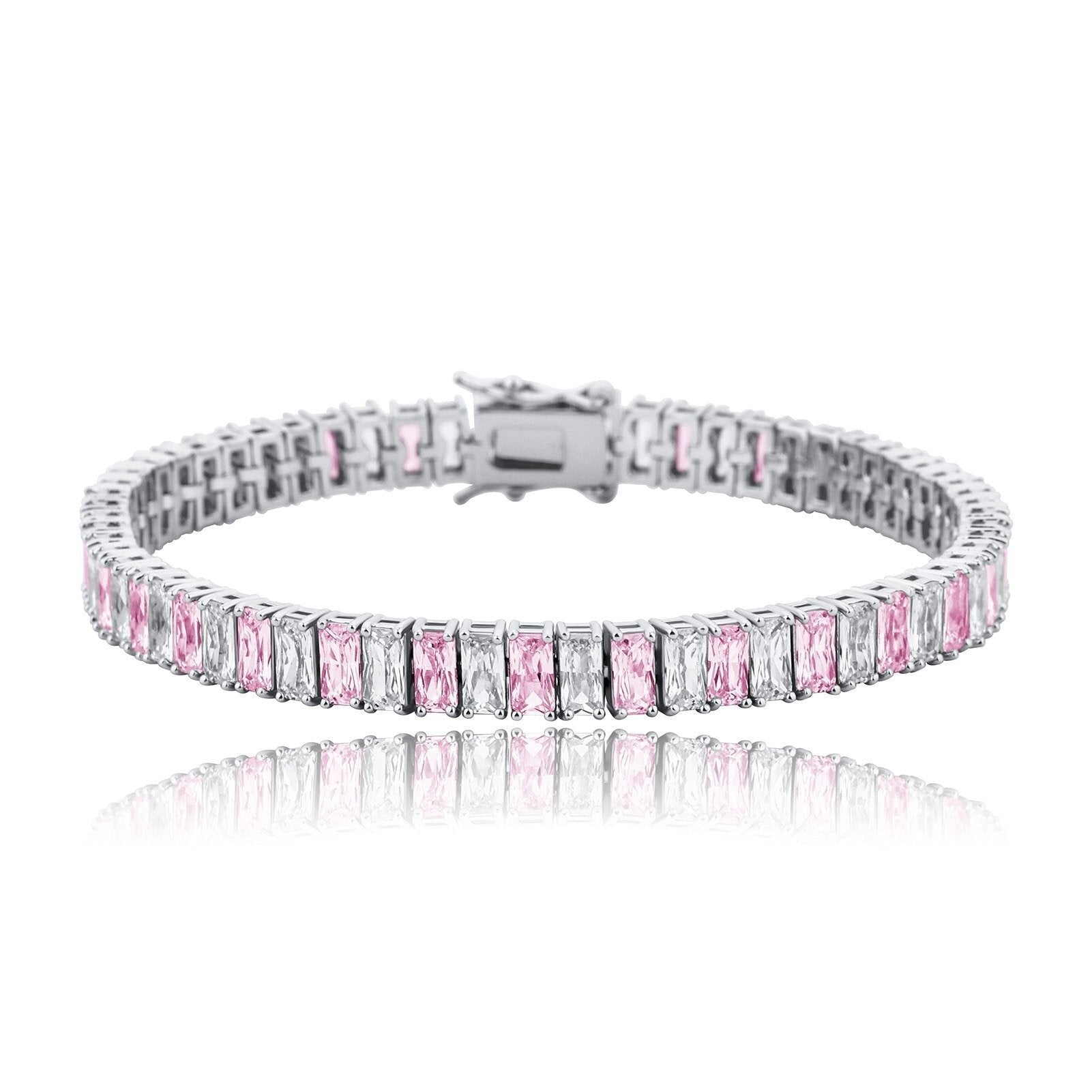 8mm Baguette Tennis Bracelet 14K - ICECI
