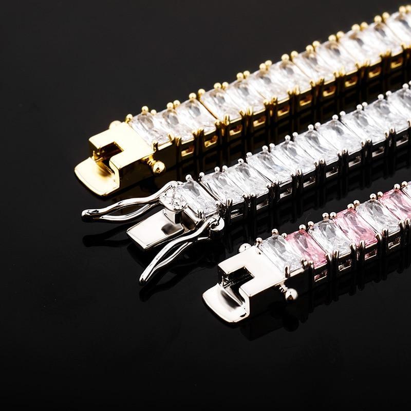8mm Baguette Tennis Bracelet 14K - ICECI