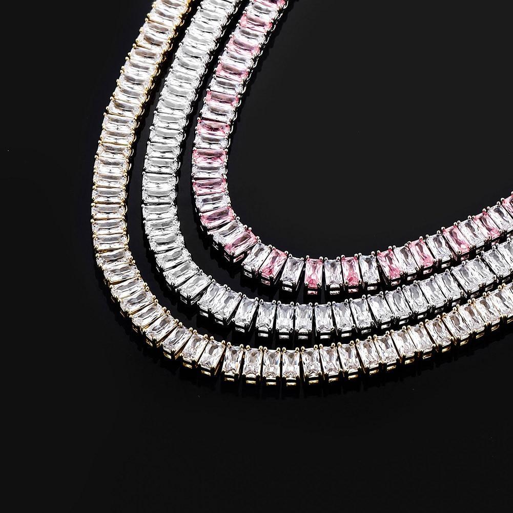 8mm Baguette Tennis Chain 14K - ICECI