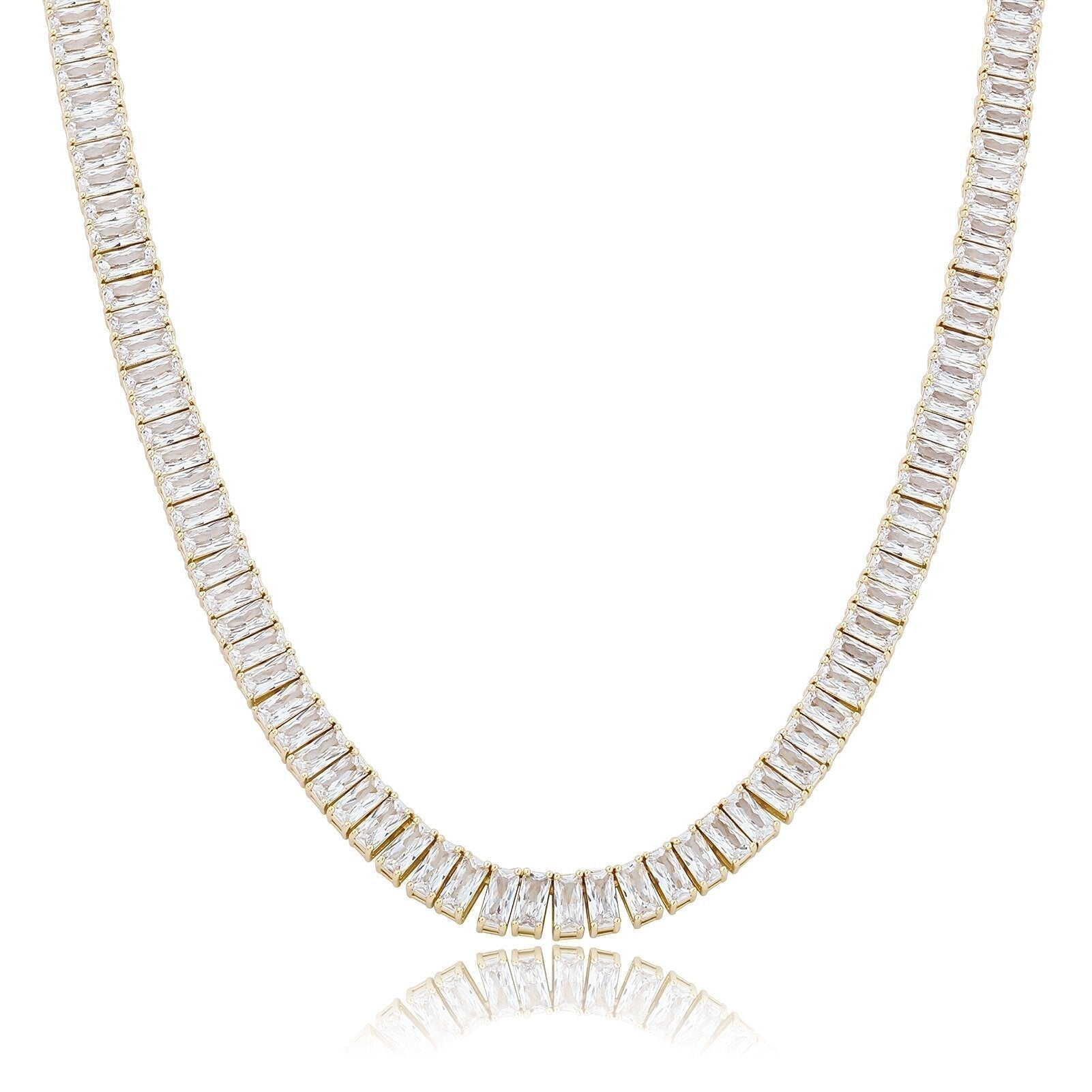8mm Baguette Tennis Chain 14K - ICECI