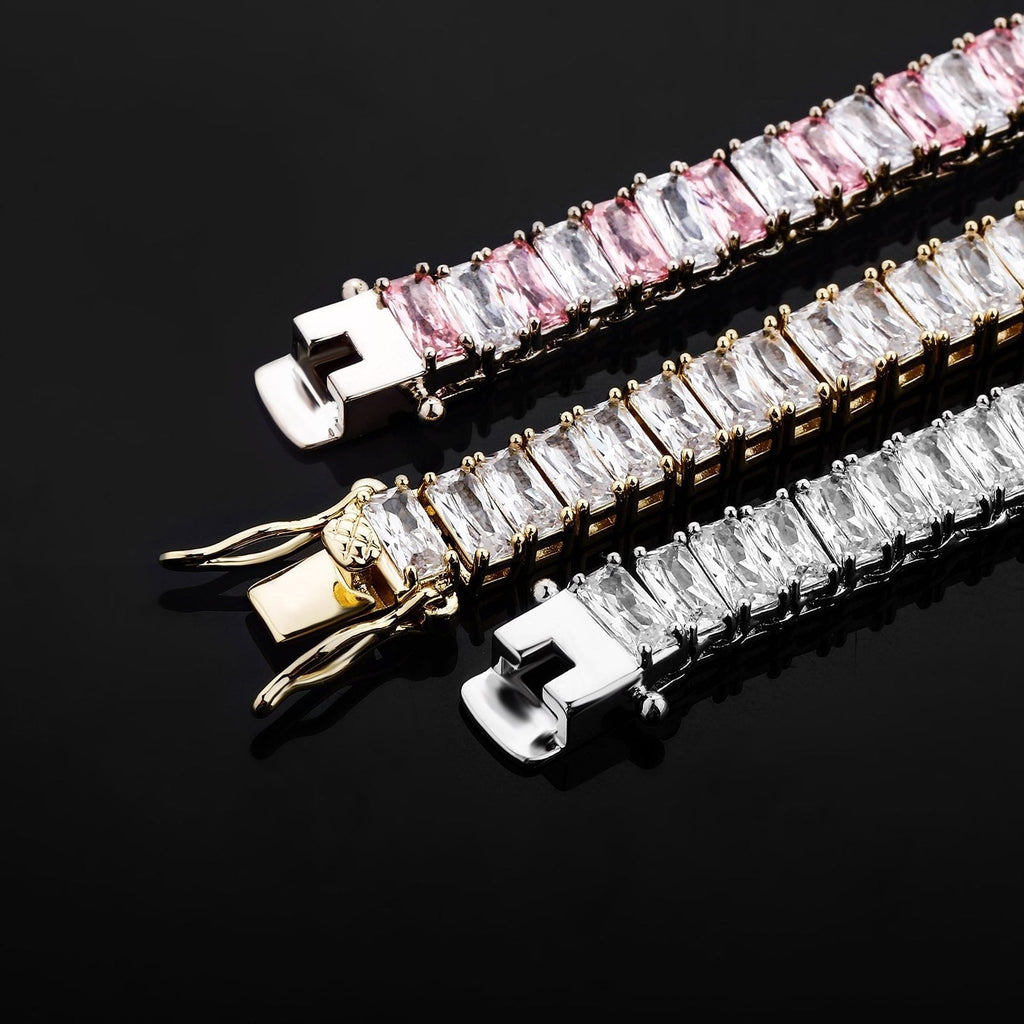 8mm Baguette Tennis Chain 14K - ICECI