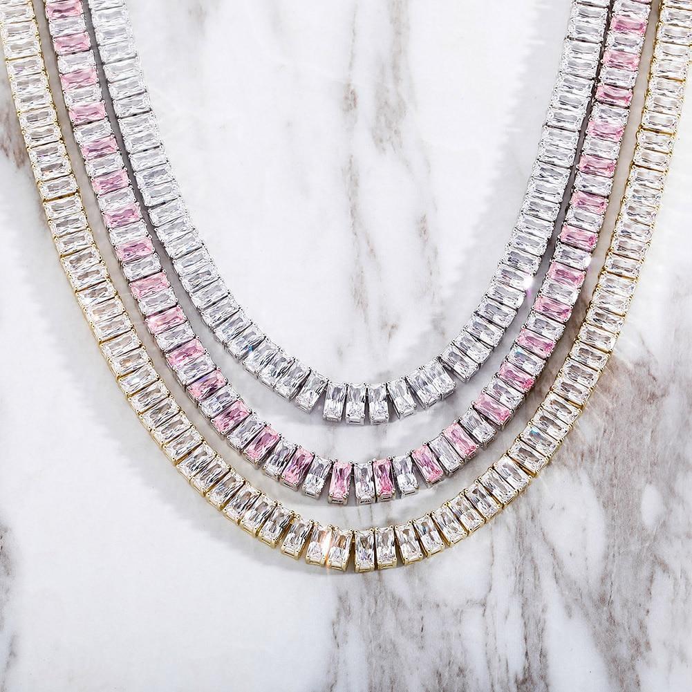 8mm Baguette Tennis Chain 14K - ICECI