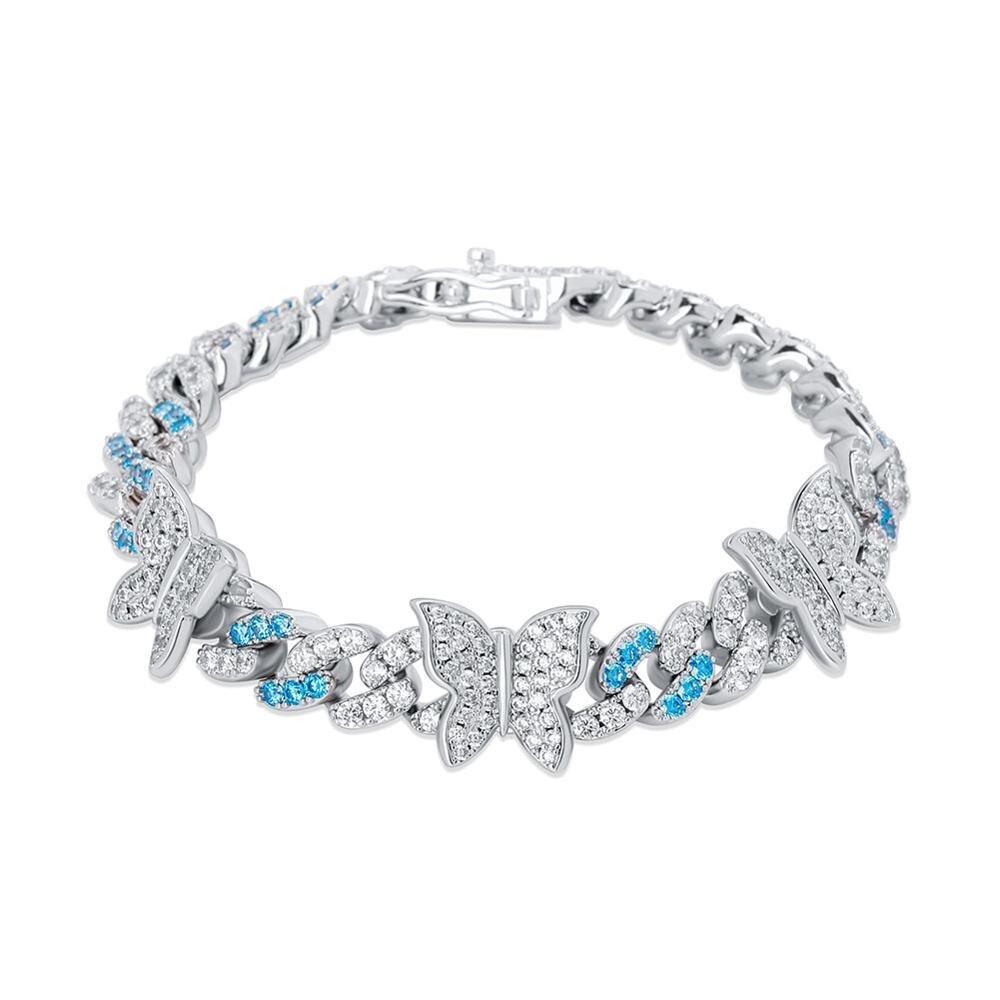 8mm Butterfly Cuban Anklet 14K - ICECI