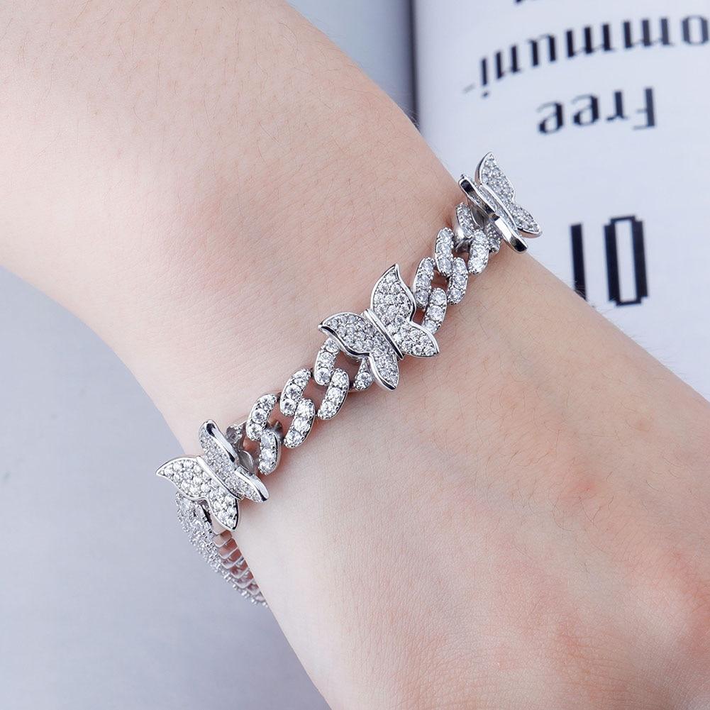 8mm Butterfly Cuban Bracelet 14K - ICECI
