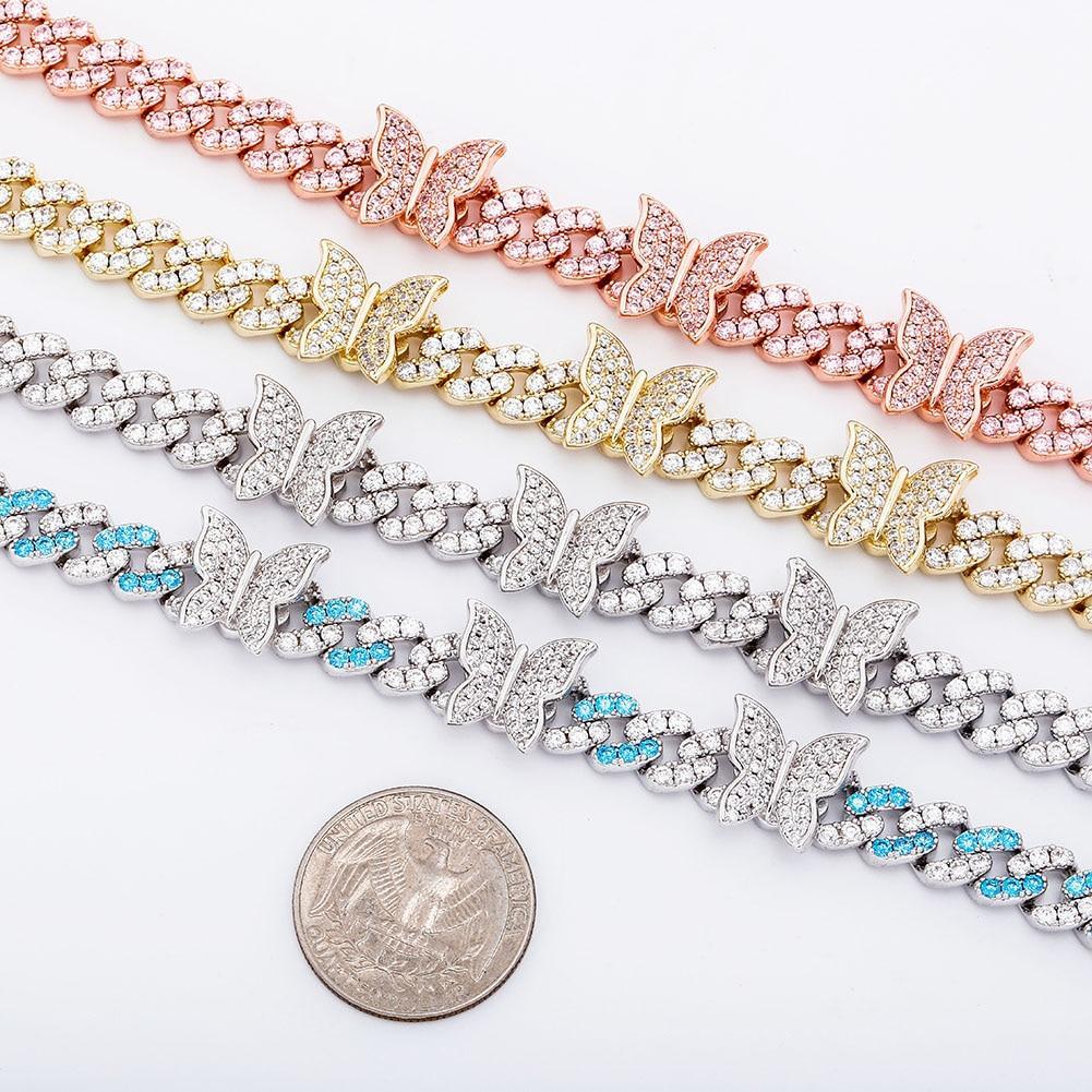 8mm Butterfly Cuban Bracelet 14K - ICECI