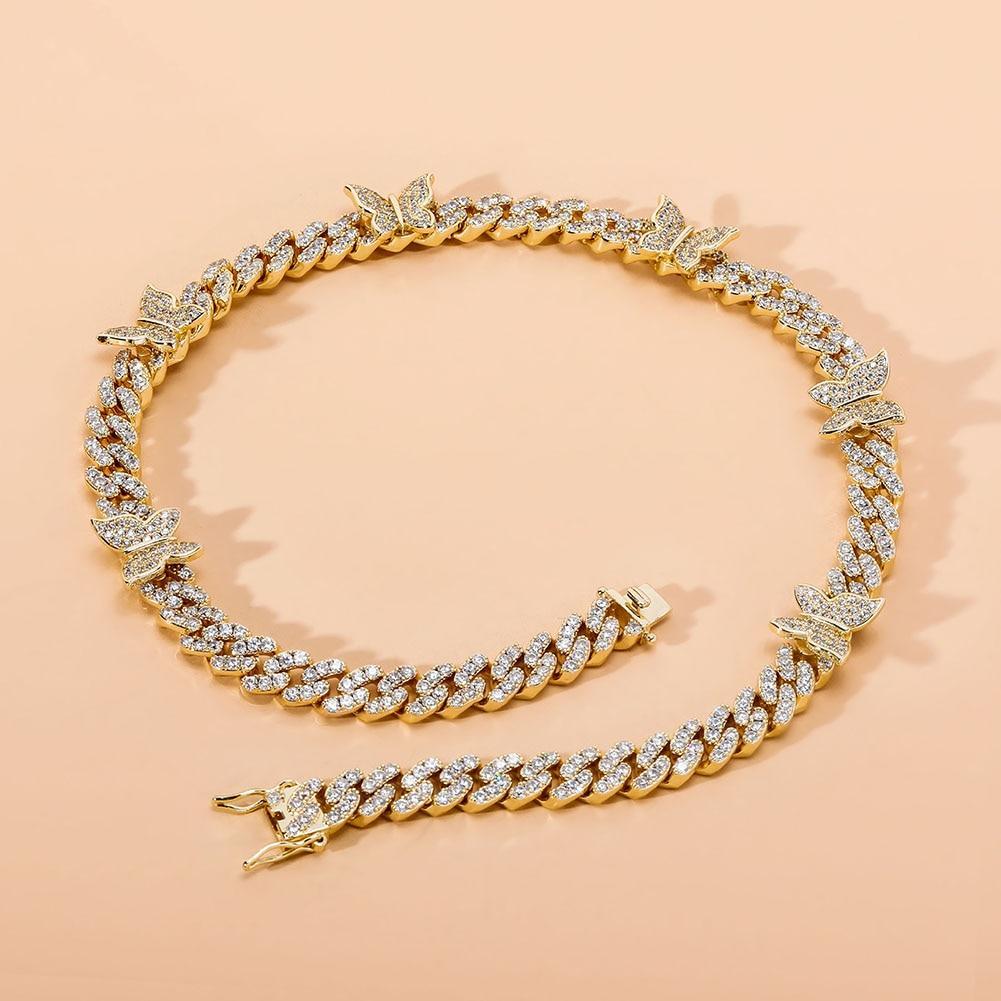 8mm Butterfly Cuban Necklace 14K - ICECI