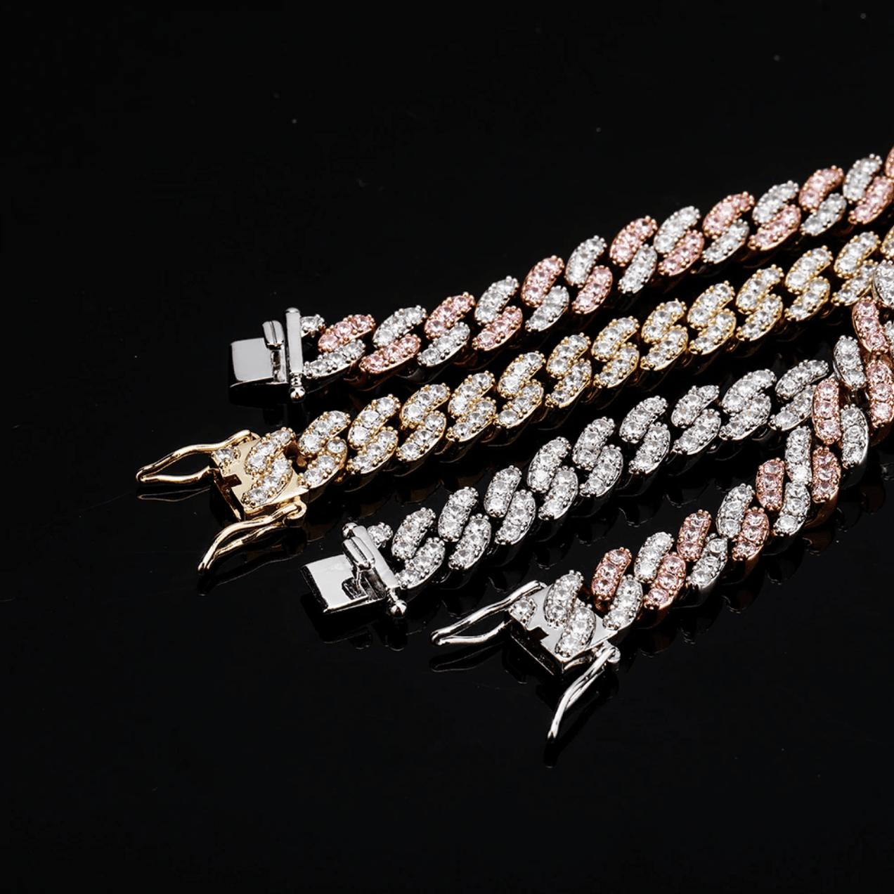 8mm Iced Cuban Link Bracelet 14K - ICECI