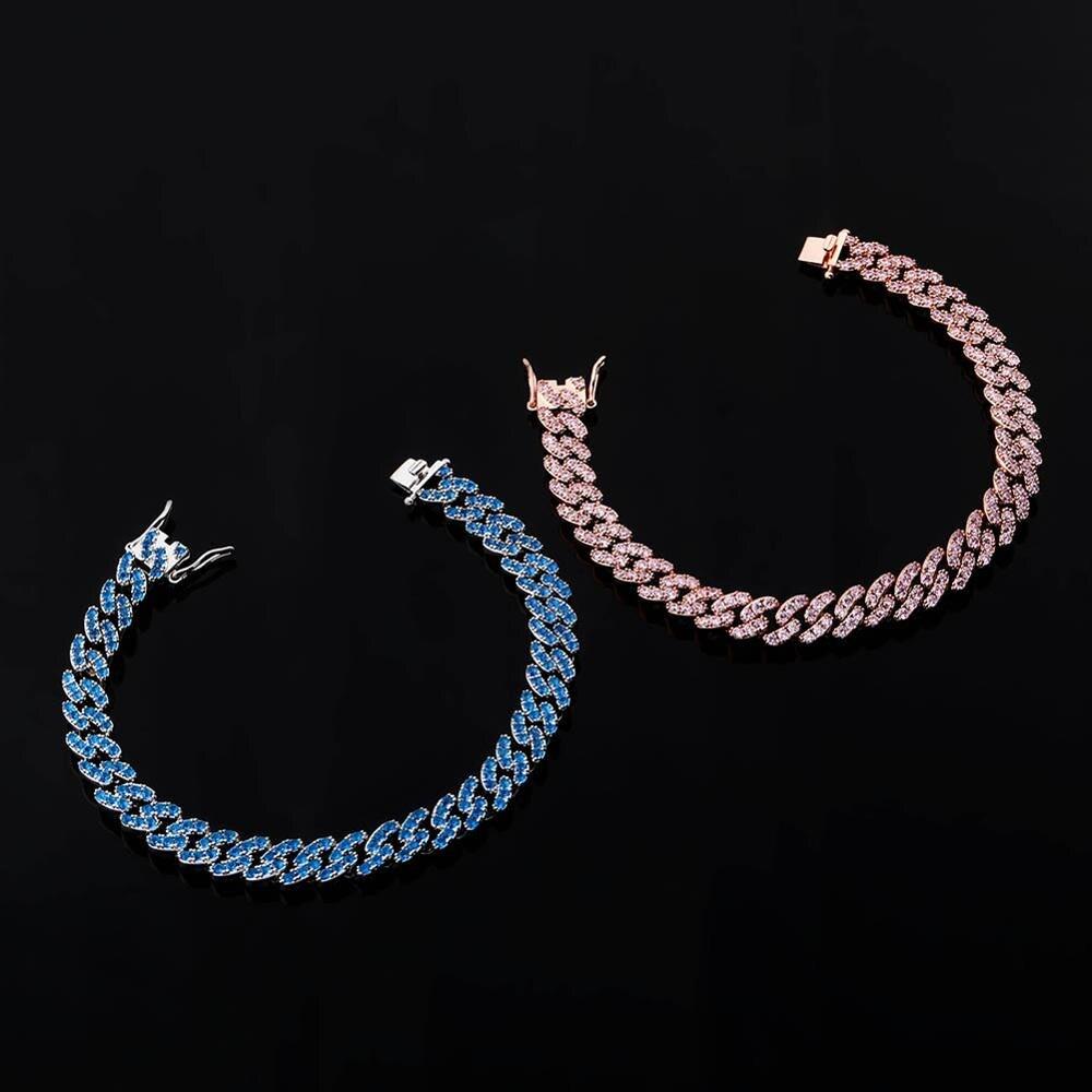 8mm Iced Cuban Link Bracelet 14K - ICECI