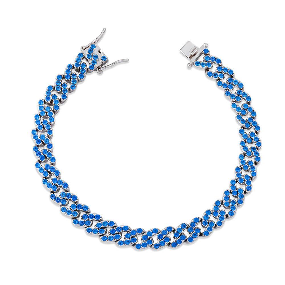 8mm Iced Cuban Link Bracelet 14K - ICECI