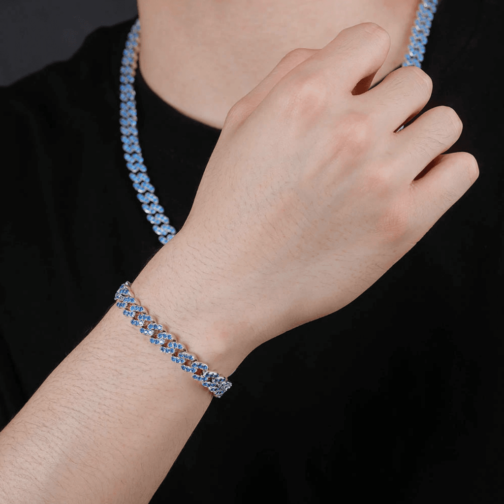 8mm Iced Cuban Link Bracelet 14K - ICECI