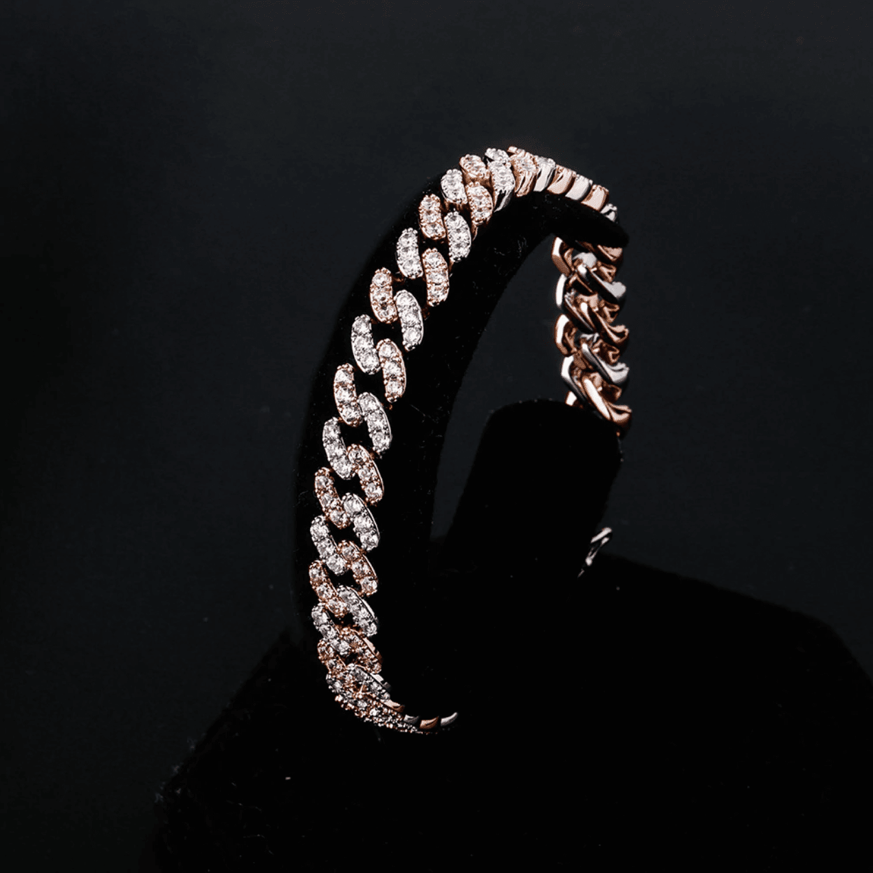 8mm Iced Cuban Link Bracelet 14K - ICECI