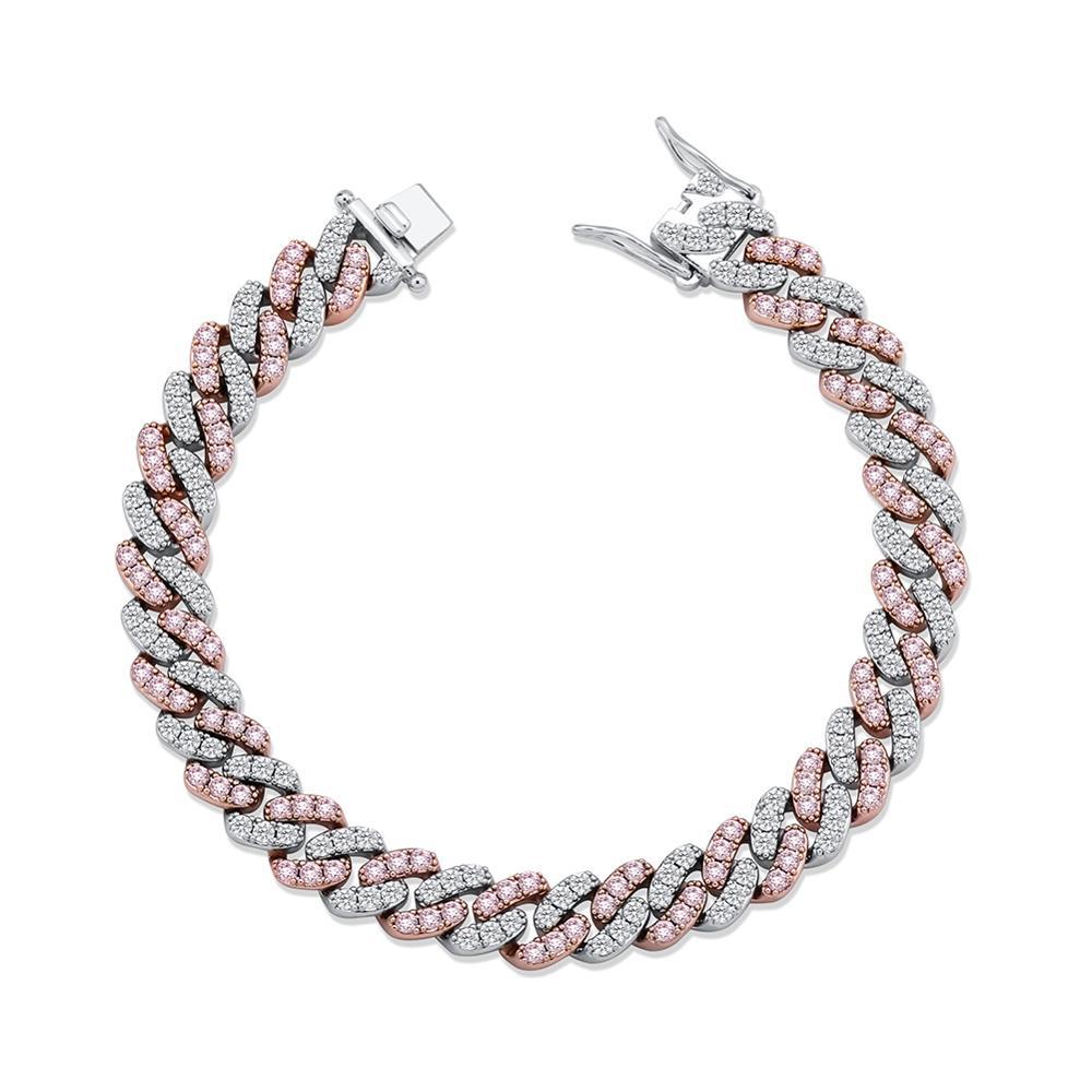 8mm Iced Cuban Link Bracelet 14K - ICECI