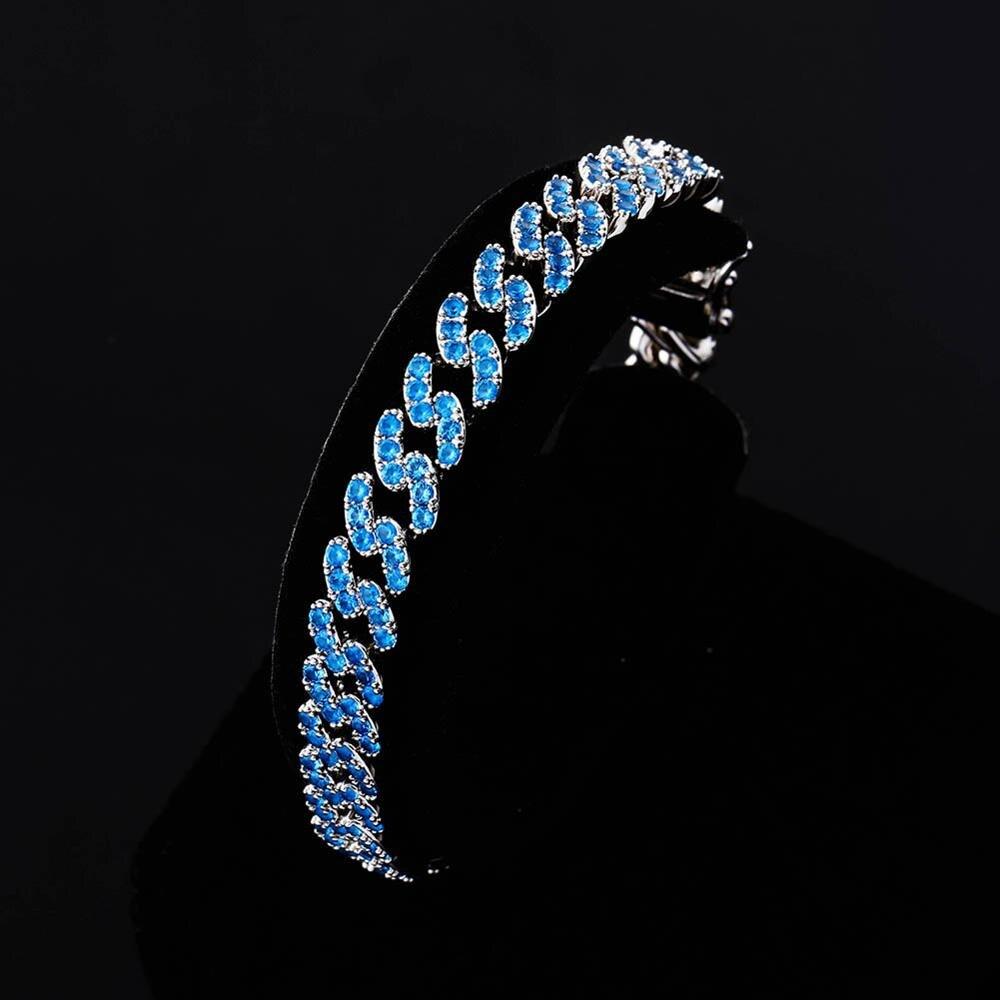8mm Iced Cuban Link Bracelet 14K - ICECI