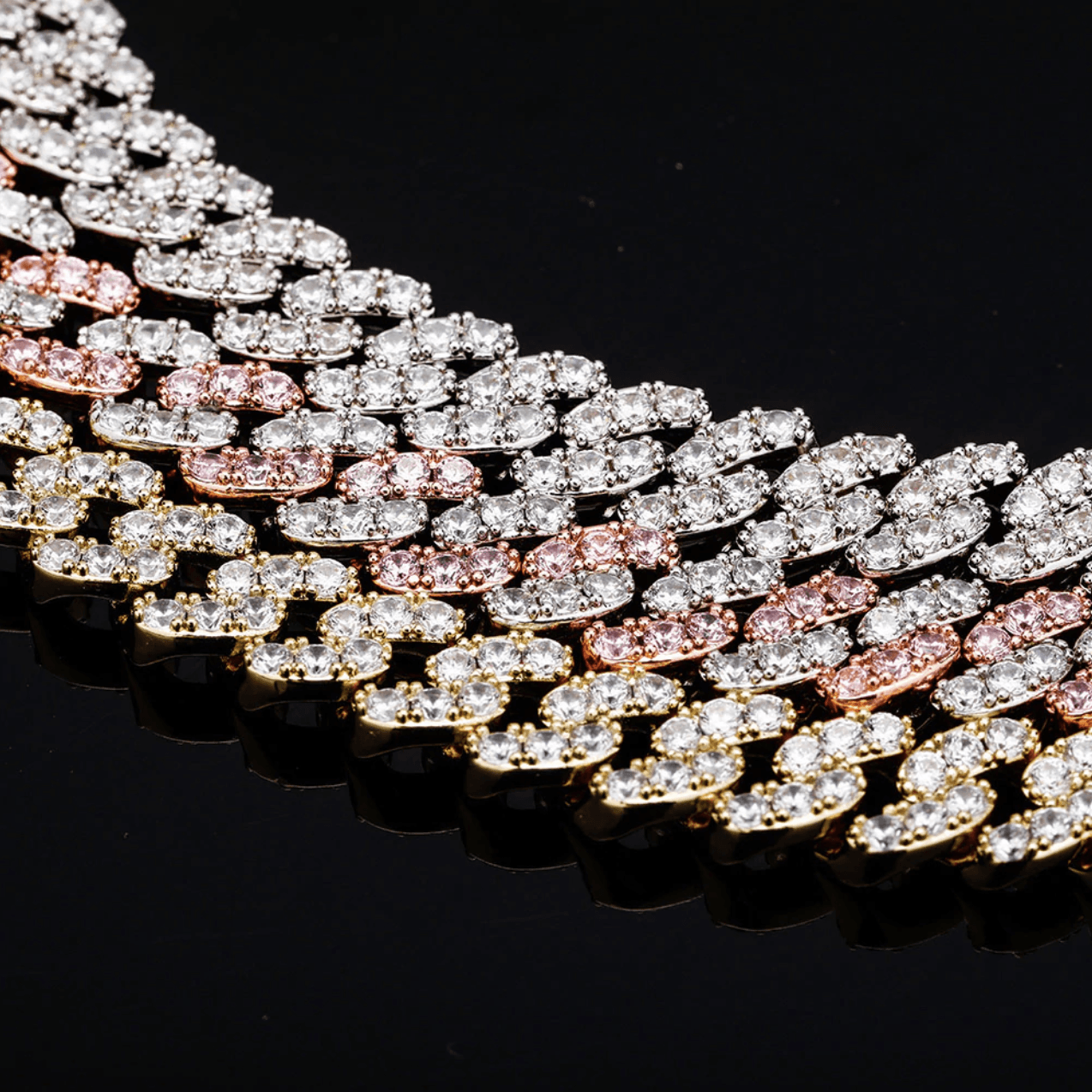 8mm Iced Cuban Link Bracelet 14K - ICECI