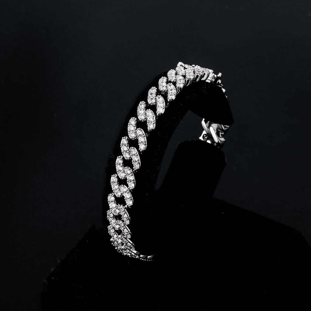 8mm Iced Cuban Link Bracelet 14K - ICECI