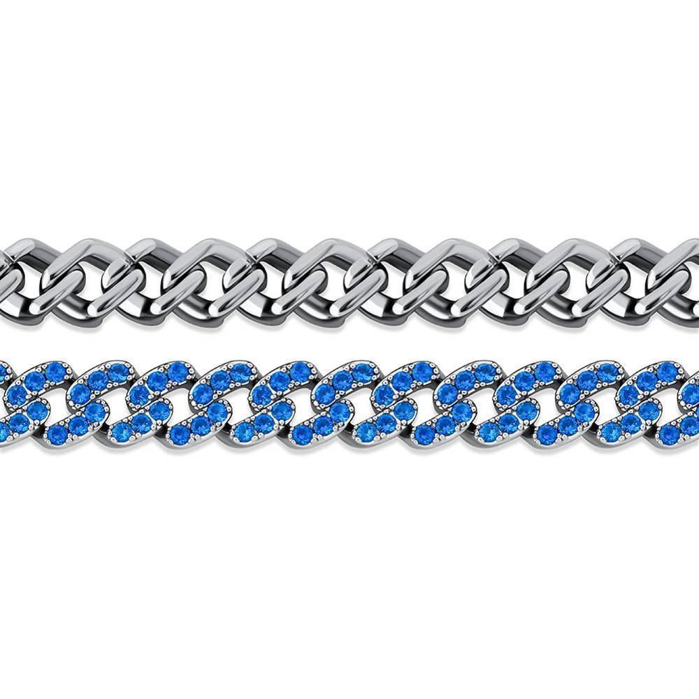 8mm Iced Cuban Link Bracelet 14K - ICECI