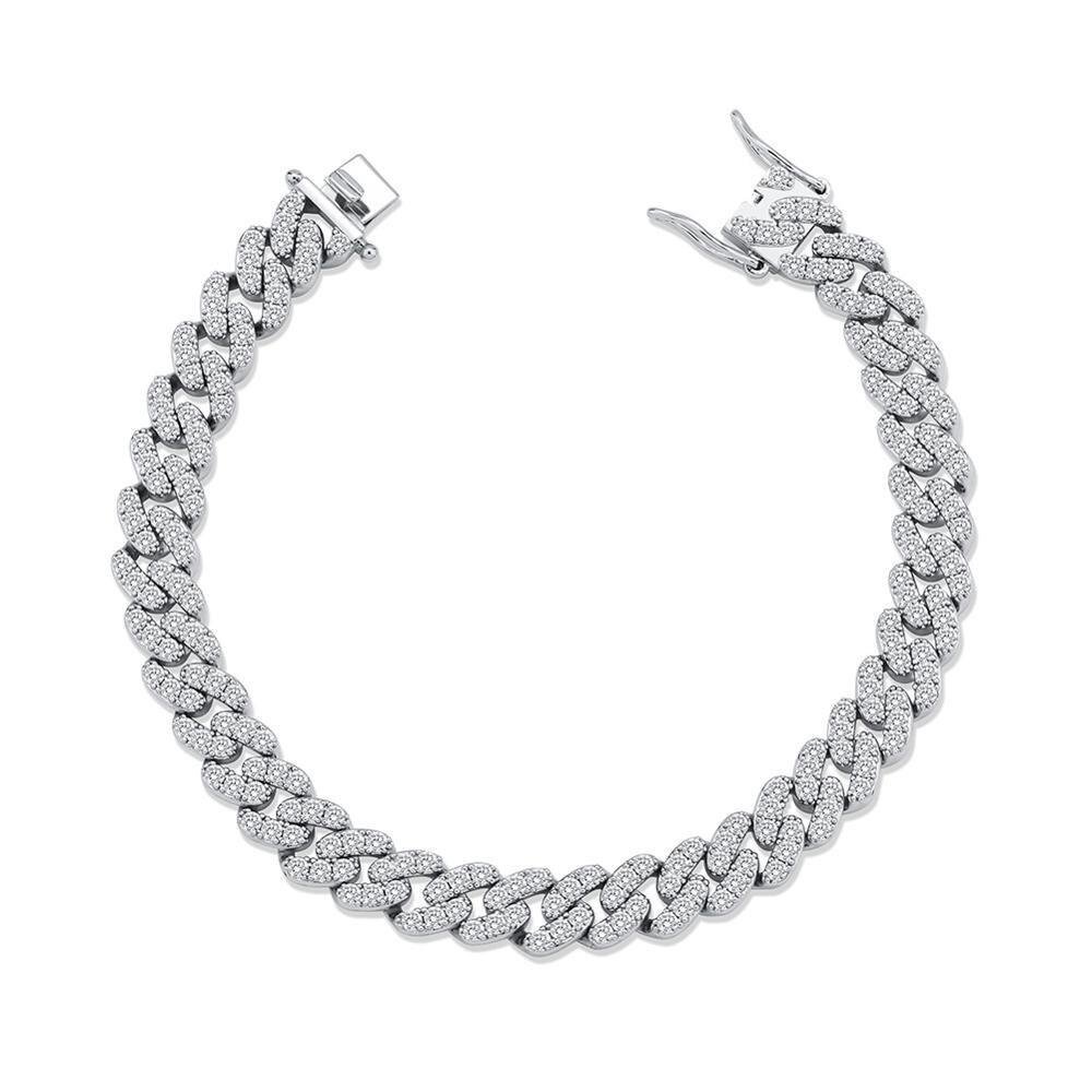8mm Iced Cuban Link Bracelet 14K - ICECI