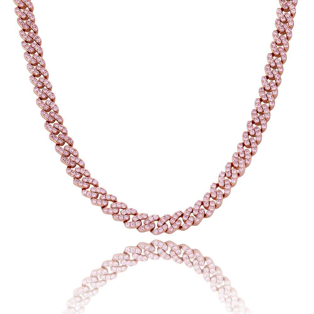 8mm Iced Cuban Link Chain 14K - ICECI