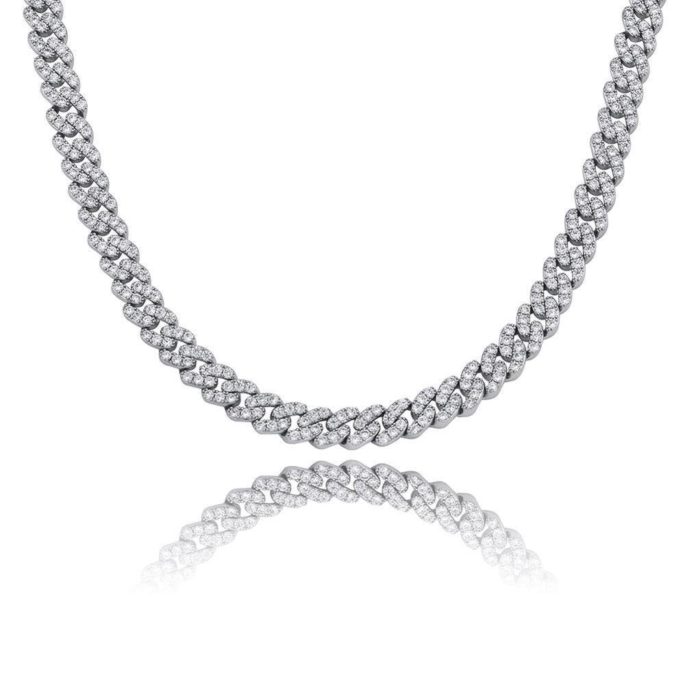 8mm Iced Cuban Link Chain 14K - ICECI