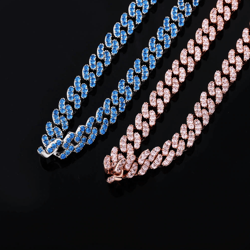 8mm Iced Cuban Link Chain 14K - ICECI