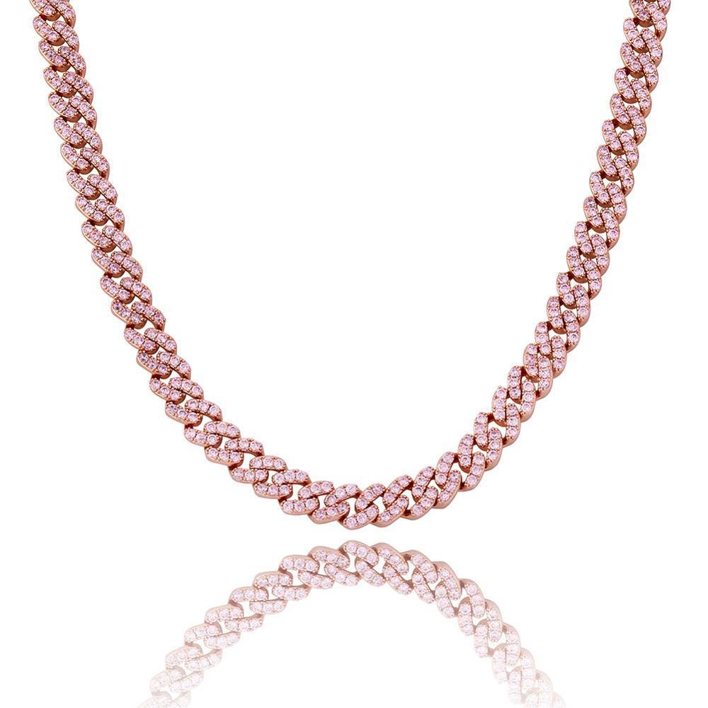 8mm Iced Cuban Link Chain 14K - ICECI