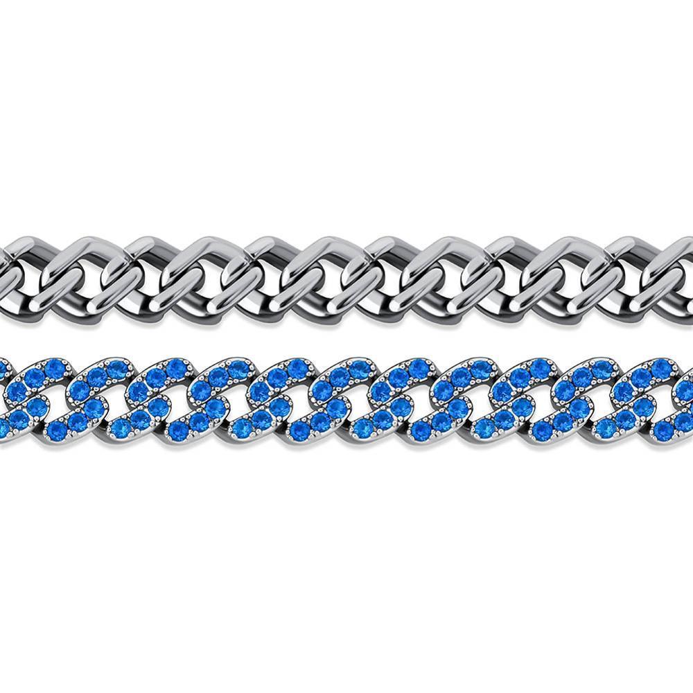 8mm Iced Cuban Link Chain 14K - ICECI