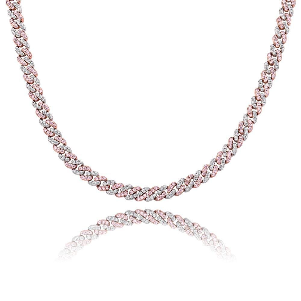 8mm Iced Cuban Link Chain 14K - ICECI