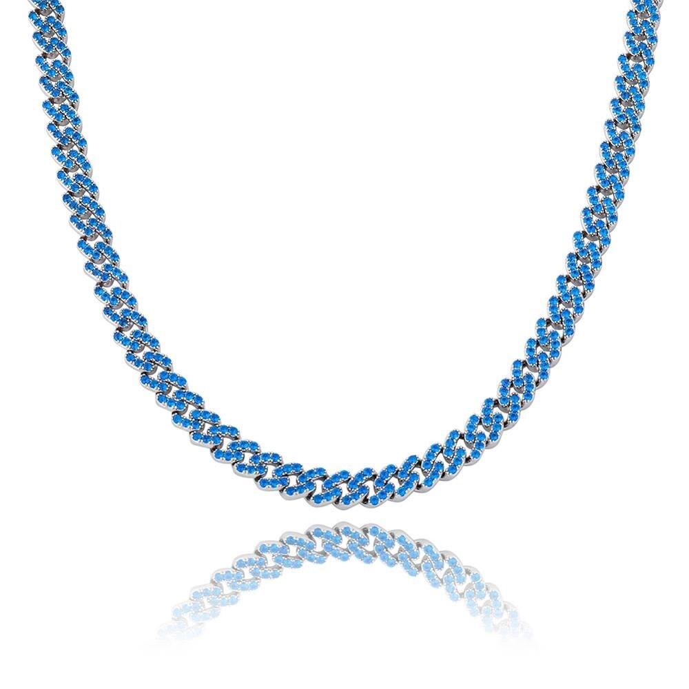 8mm Iced Cuban Link Chain 14K - ICECI