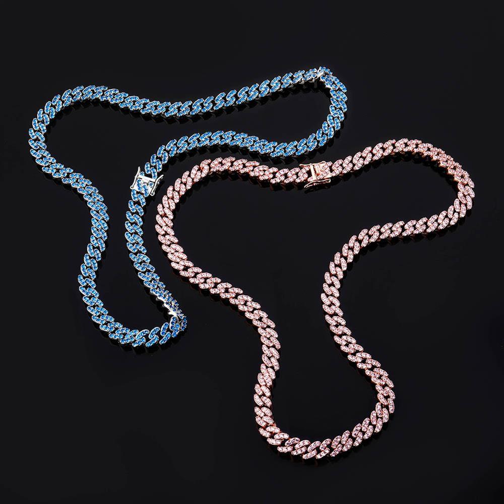 8mm Iced Cuban Link Chain 14K - ICECI
