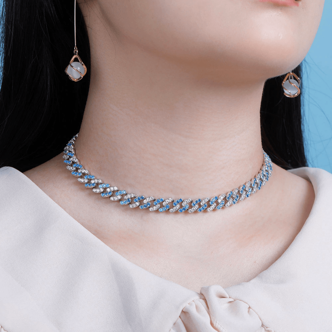 8mm Iced Cuban Link Chain 14K - ICECI