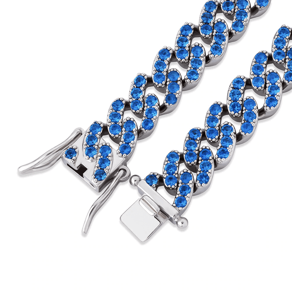 8mm Iced Cuban Link Chain 14K - ICECI