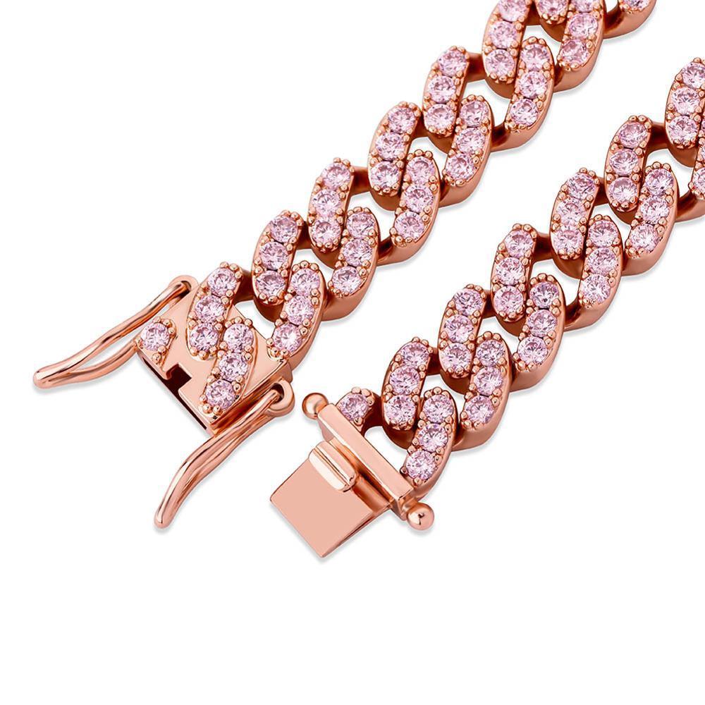 8mm Iced Cuban Link Chain 14K - ICECI