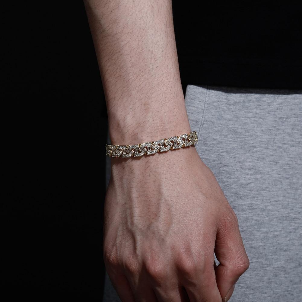 9mm Baguette Link Bracelet 14K - ICECI